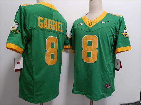 Men's Oregon Ducks #8 Dillon Gabriel Green Vapor F.U.S.E. Limited College Football Jersey