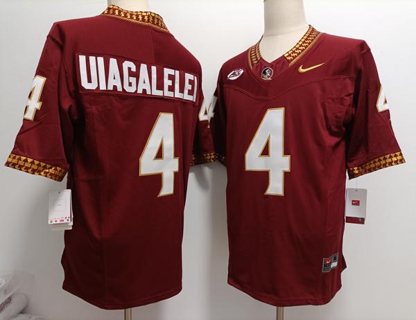 Men's Florida State Seminoles #4 DJ Uiagalelei Red Vapor F.U.S.E. Limited College Stitched Jersey