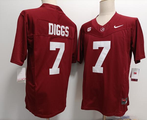 Men's Alabama Crimson Tide #7 Trevon Diggs Red Vapor F.U.S.E. Limited College Stitched Jersey