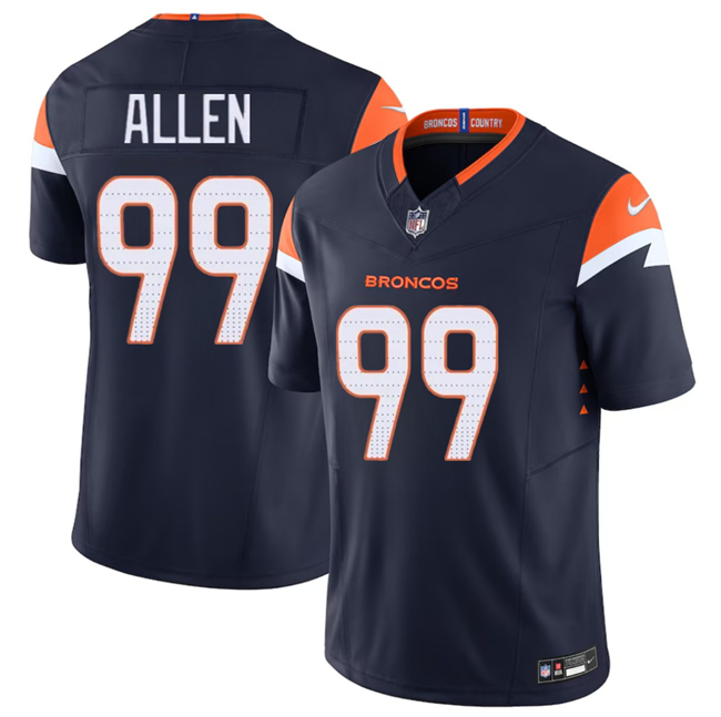 Youth Denver Broncos #99 Zach Allen Navy 2024 F.U.S.E. Alternate Vapor Limited Stitched Football Jersey