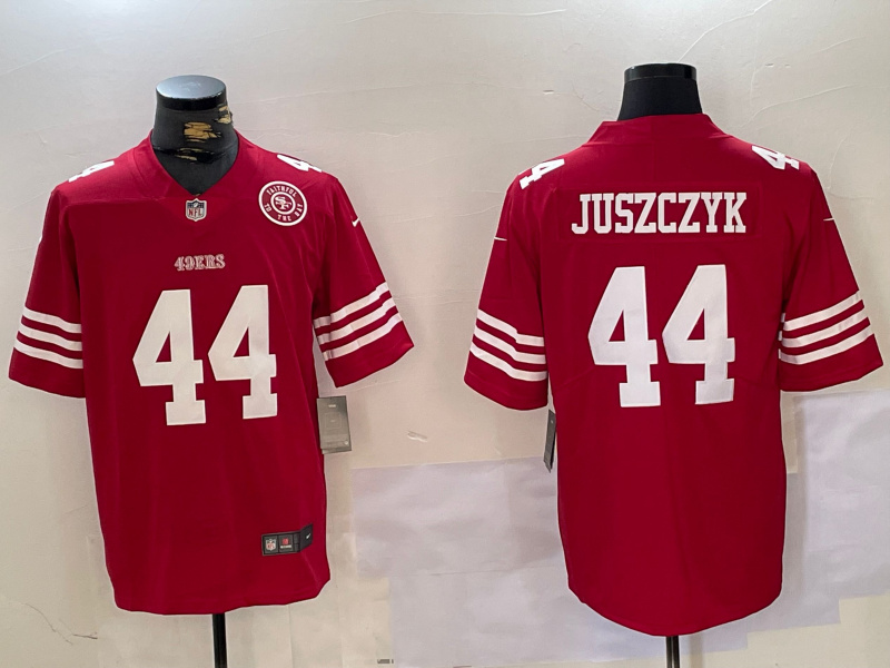 Men's San Francisco 49ers #44 Kyle Juszczyk Red Team Patch Vapor Untouchable Limited Stitched Jerseys