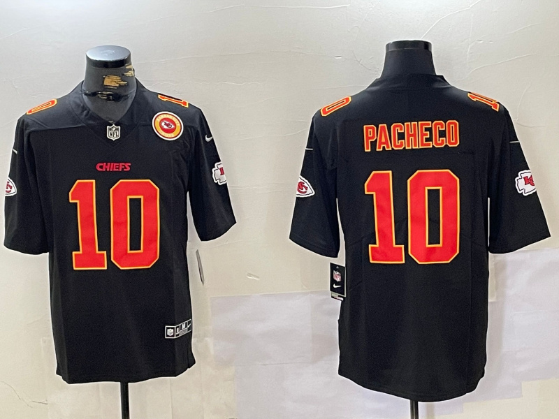 Men's Kansas City Chiefs #10 Isiah Pacheco Black F.U.S.E Vapor Untouchable Limited Stitched Football Jersey