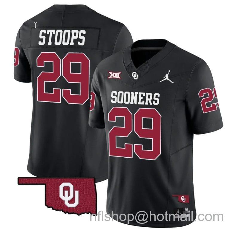 Men's Jordan Brand Tawee Walker Jersey #29 Oklahoma Sooners Vapor Limited College Football Stitched Black