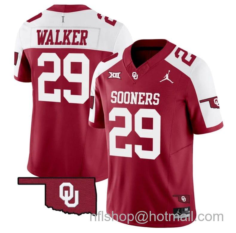 Men's Jordan Brand Tawee Walker Jersey #29 Oklahoma Sooners Vapor Limited College Football Stitched Alternate