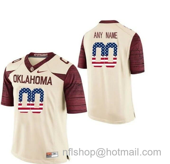 Men's Jordan Brand Custom Oklahoma Sooners Jersey White College Football Limited Jersey