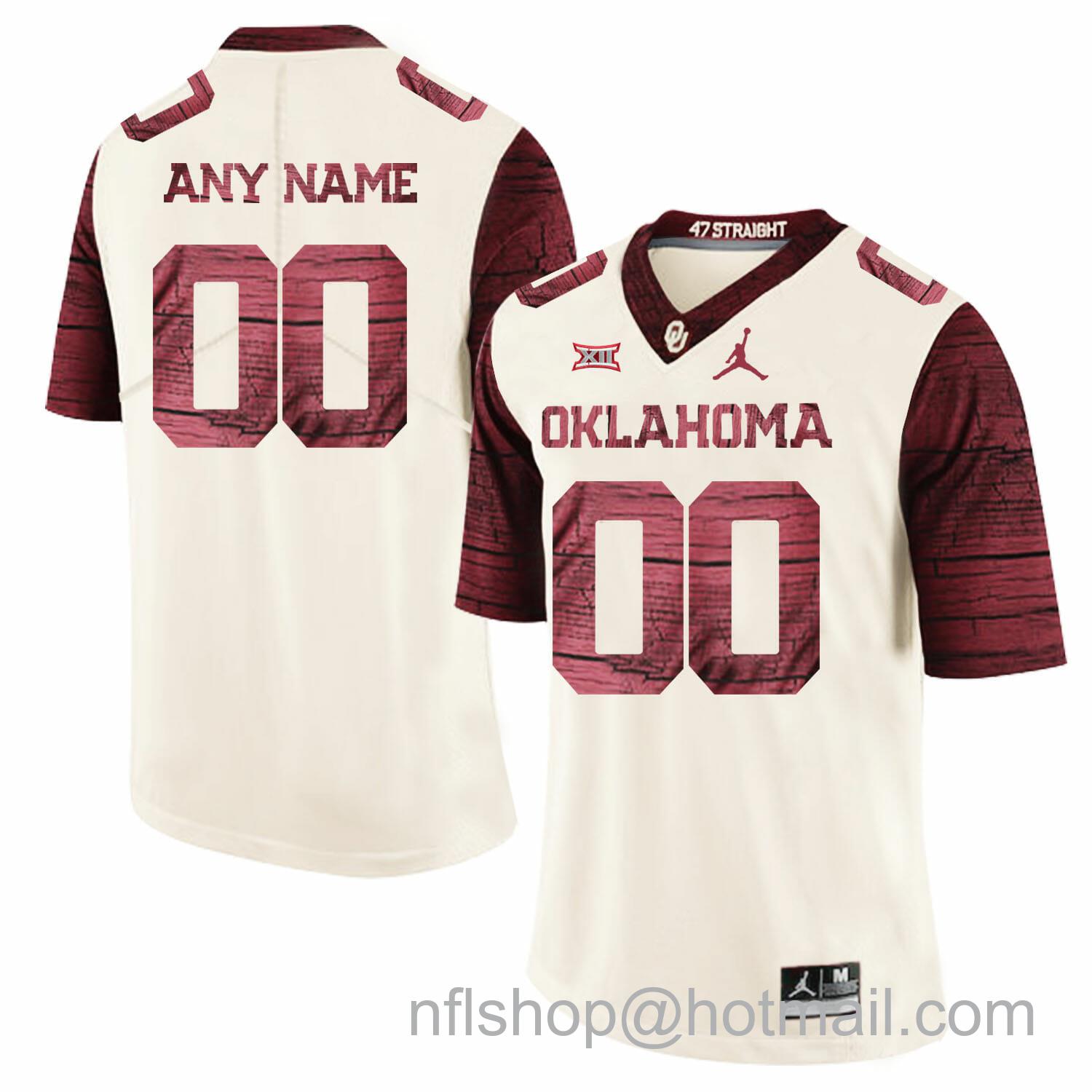 Men's Jordan Brand Oklahoma Sooners Custom Jersey Name Number Football White