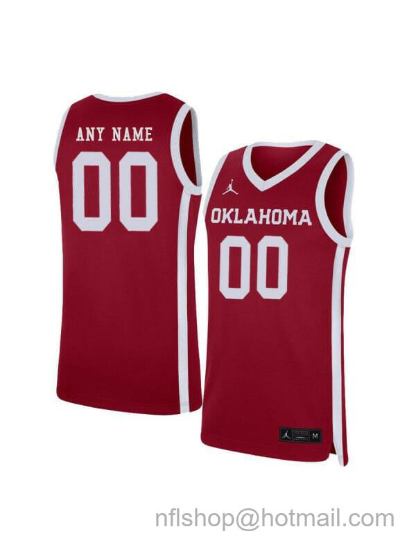 Men's Jordan Brand Custom Oklahoma Sooners Jersey College Basketball Name and Number Elite Red