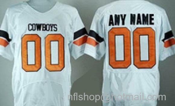 Men's Nike Custom Oklahoma State Cowboys Football Jersey Name Number White