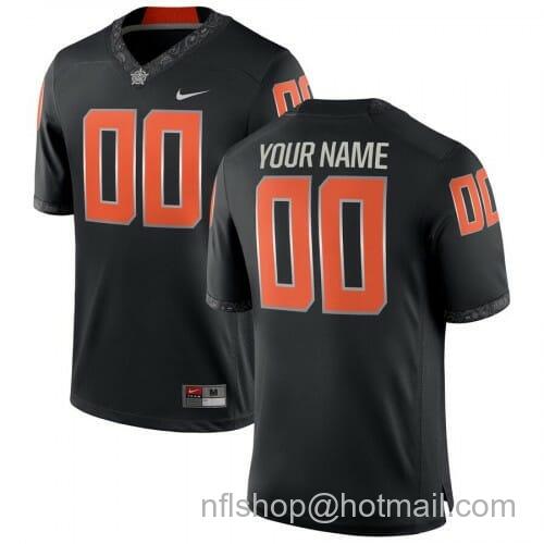 Men's Nike Oklahoma State Cowboys Custom Jersey Name Number NCAA Black