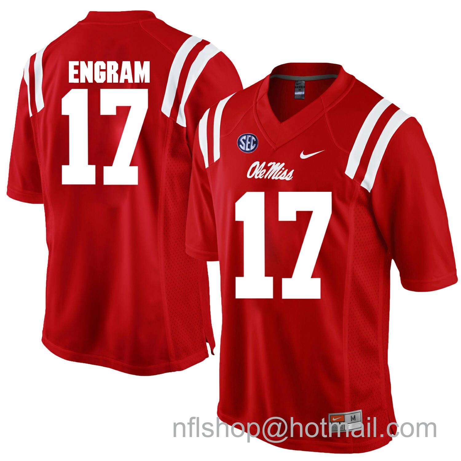 Men's Nike Ole Miss Rebels #17 Evan Engram NCAA College Football Jersey Red