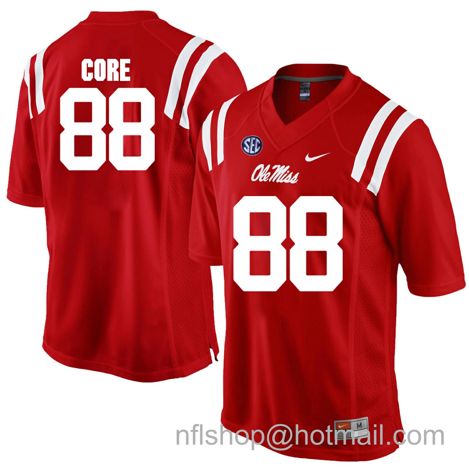 Men's Nike Ole Miss Rebels #88 Cody Core NCAA College Football Jersey Red