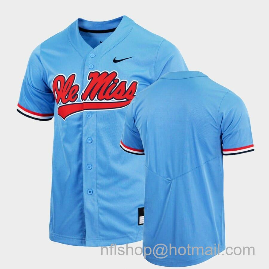 Men's Nike Ole Miss Rebels Custom Name Number Blue College Baseball Jersey