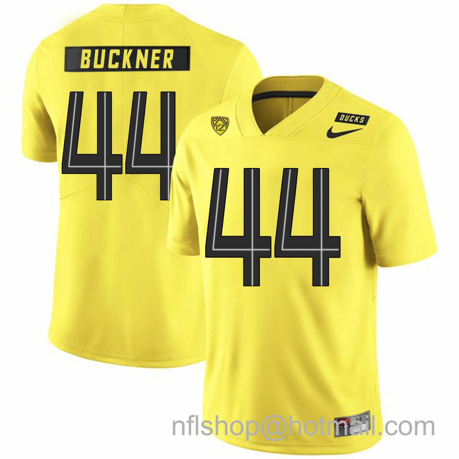 Men's Nike Oregon Ducks #44 DeForest Buckner College Football Jersey Yellow