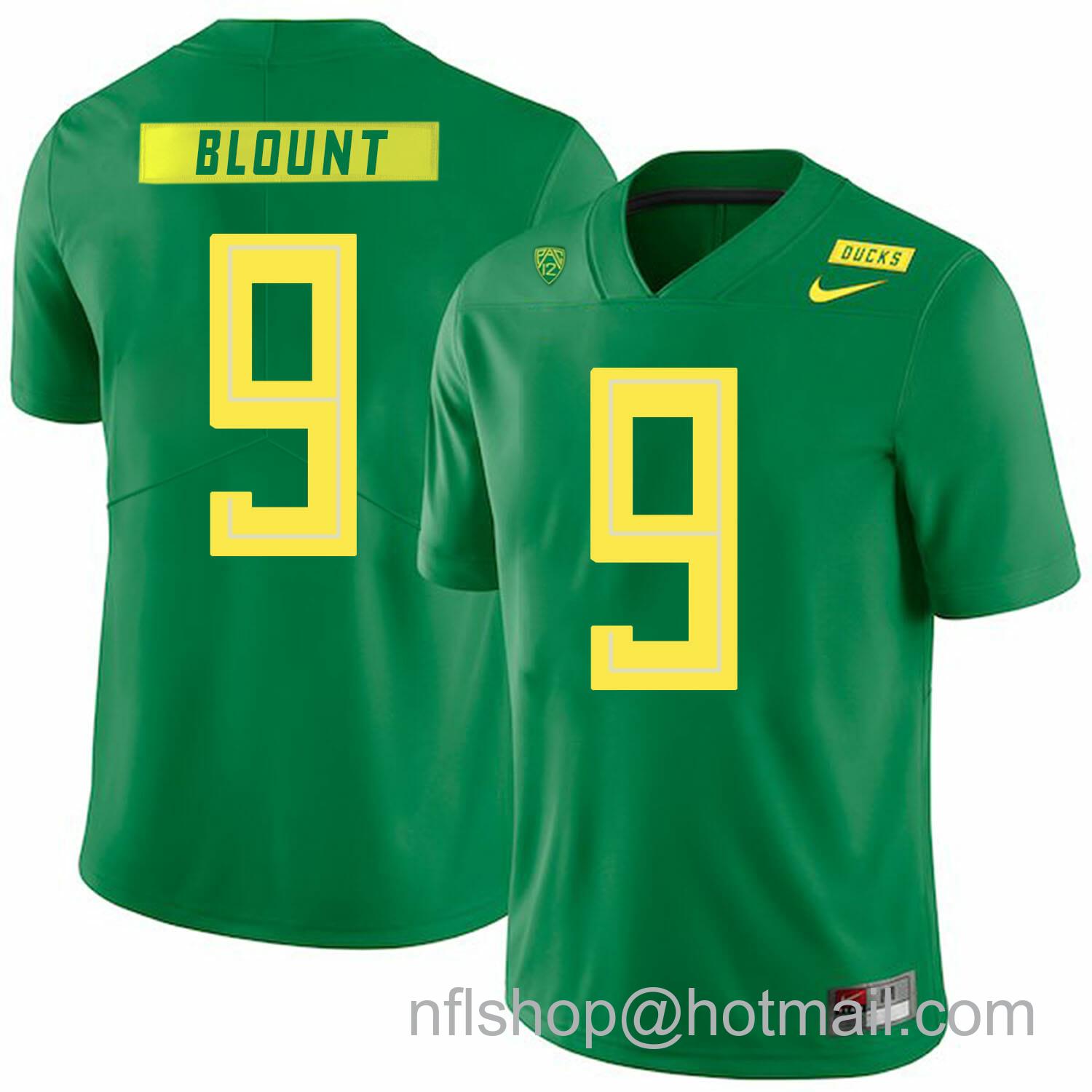 Men's Nike Oregon Ducks #9 LeGarrette Blount College Football Jersey Green