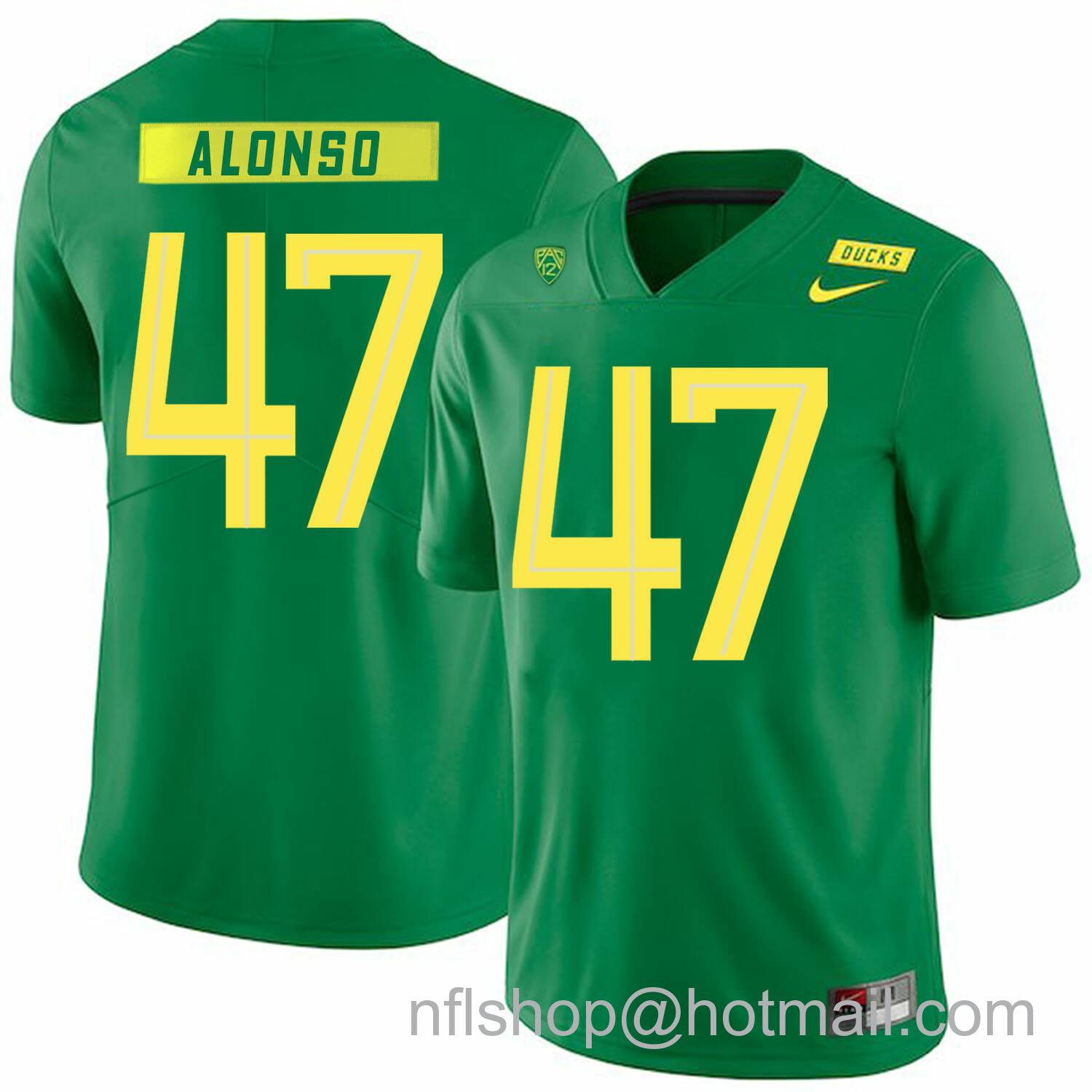 Men's Nike Oregon Ducks #47 Kiko Alonso NCAA College Football Jersey Green