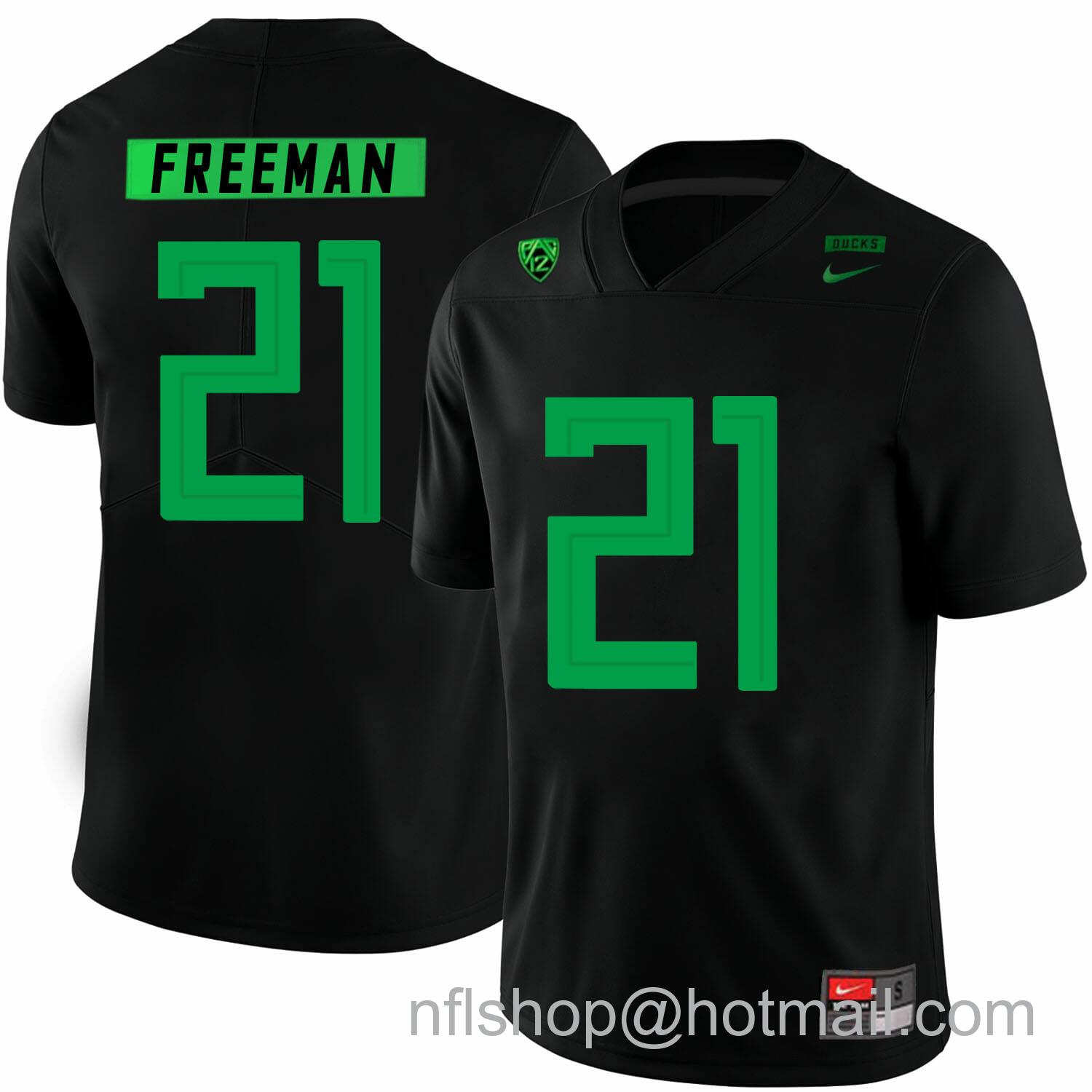 Men's Nike Oregon Ducks #21 Royce Freeman NCAA College Football Jersey Black