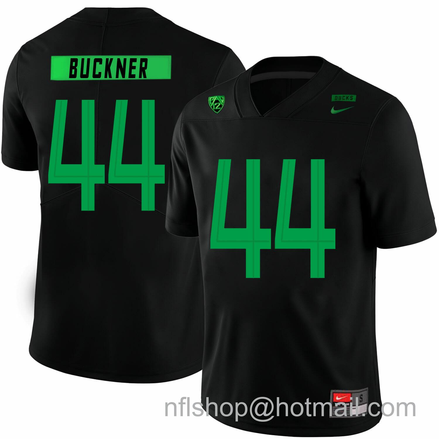 Men's Nike Oregon Ducks #44 DeForest Buckner College Football Jersey Black