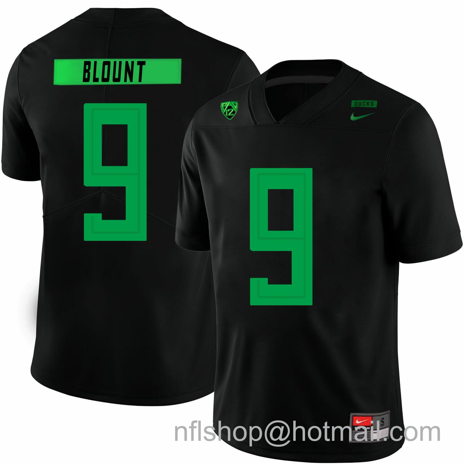 Men's Nike Oregon Ducks #9 LeGarrette Blount College Football Jersey Black