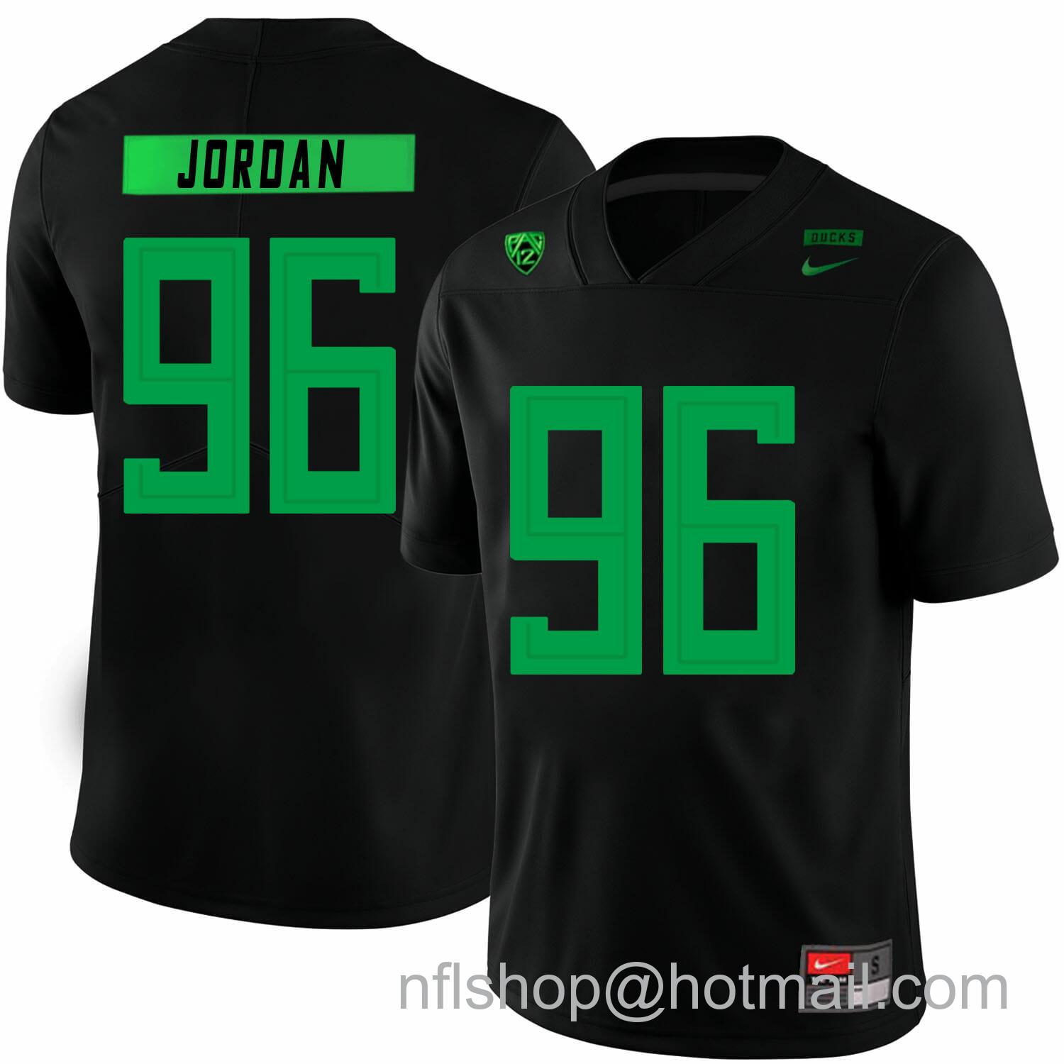 Men's Nike Oregon Ducks #96 Dion Jordan NCAA College Football Jersey Black