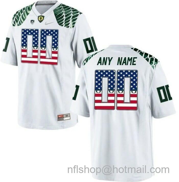 Men's Nike Oregon Ducks Football Jersey Custom College Limited Jersey White