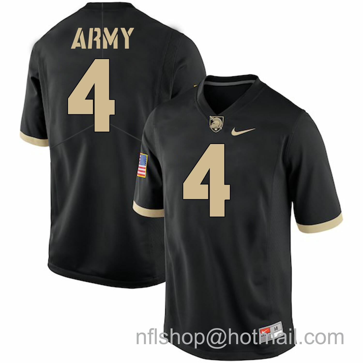 Men's Nike Army Black Knights #4 Cam Thomas NCAA College Football Jersey