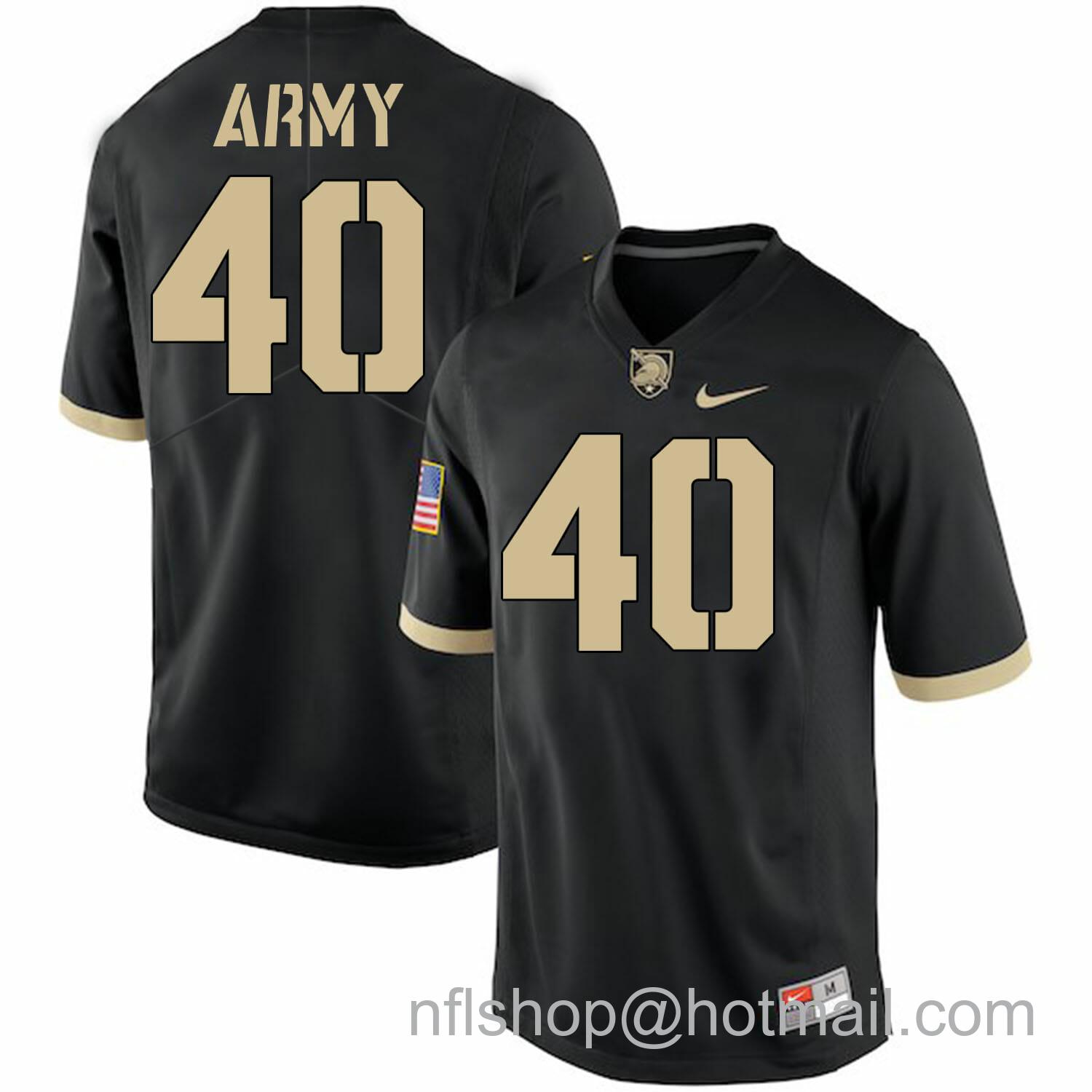 Men's Nike Army Black Knights #40 Andy Davidson NCAA College Football Jersey