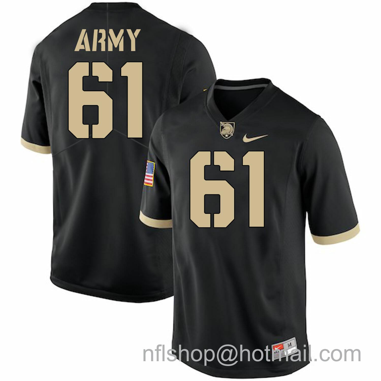 Men's Nike Army Black Knights #61 Joe Steffy NCAA College Football Jersey