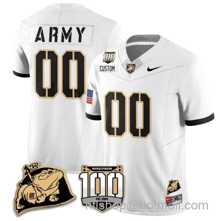 Men's Nike Custom Army Black Knights Jersey Name and Number Vapor Limited College Football Stitched White