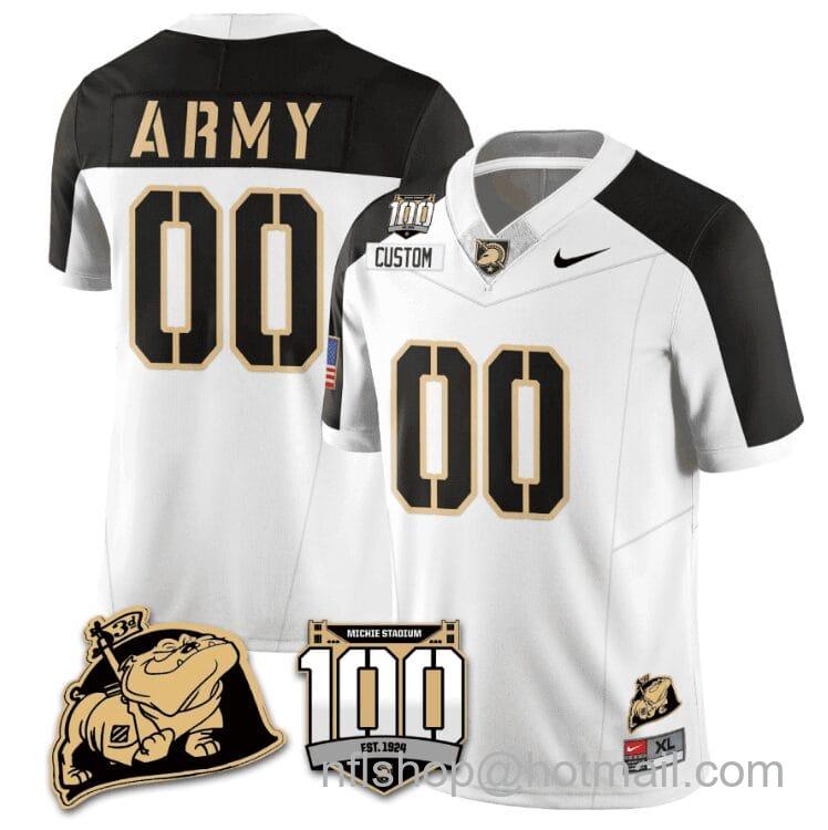 Men's Nike Custom Army Black Knights Jersey Name and Number Vapor Limited College Football Stitched White Alternate