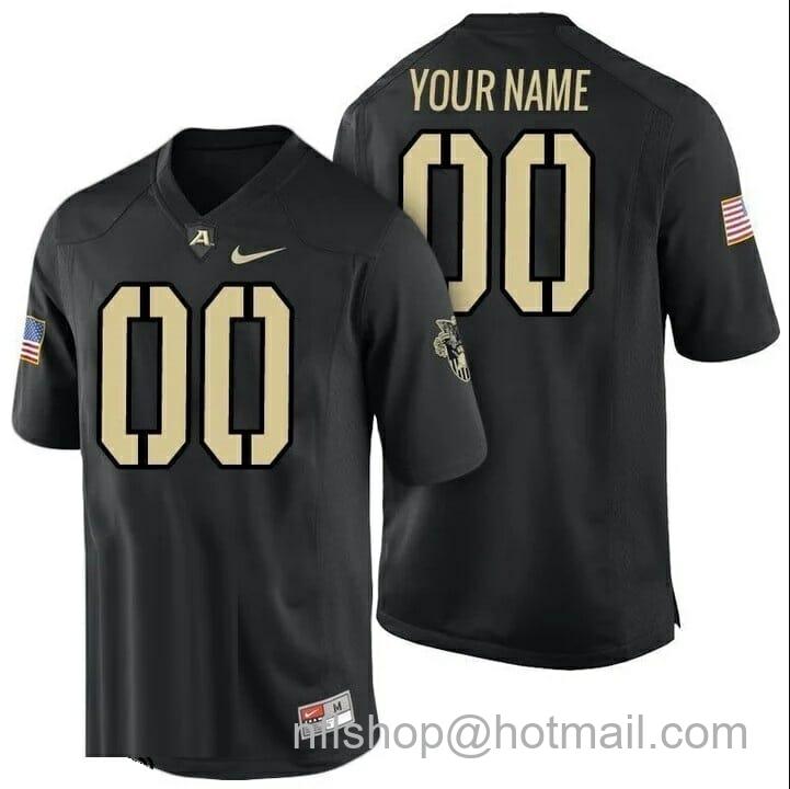 Men's Nike Custom Army Black Knights Football Jersey Black Colosseum College Limited