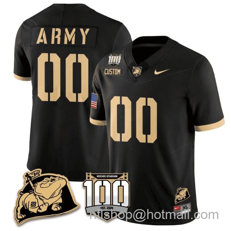 Men's Nike Custom Army Black Knights Jersey Name and Number Vapor Limited College Football Stitched Black