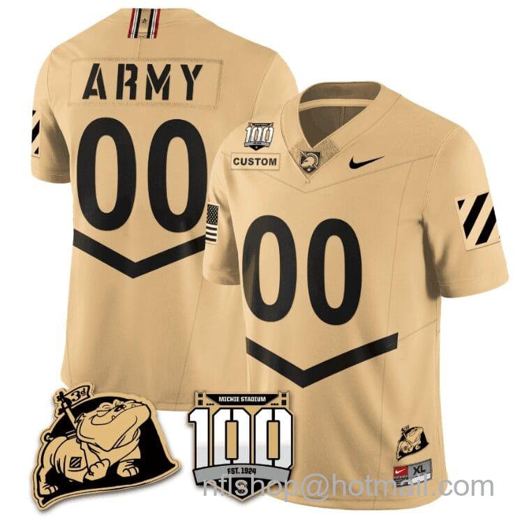 Men's Nike Custom Army Black Knights Jersey Name and Number Vapor Limited College Football Stitched Gold