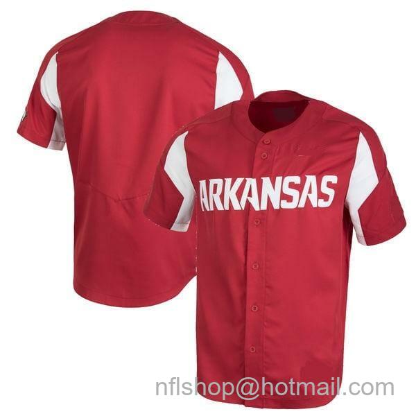 Men's Nike Arkansas Razorbacks Custom Name and Number College Baseball Jersey