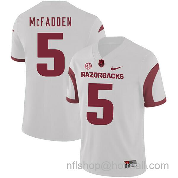 Men's Nike Arkansas Razorbacks #5 Darren McFadden Jersey College Football White