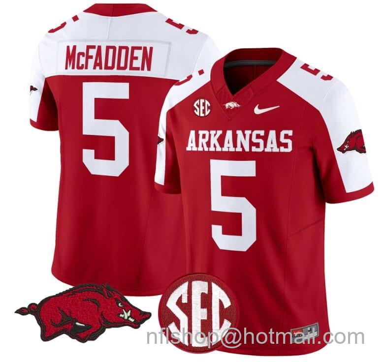 Men's Nike Darren McFadden Jersey #5 Arkansas Razorbacks Vapor Limited College Football Stitched Cardinal Alternate