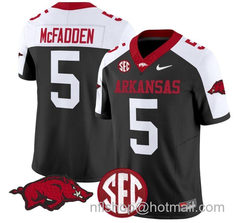 Men's Nike Darren McFadden Jersey #5 Arkansas Razorbacks Vapor Limited College Football Stitched Black Alternate