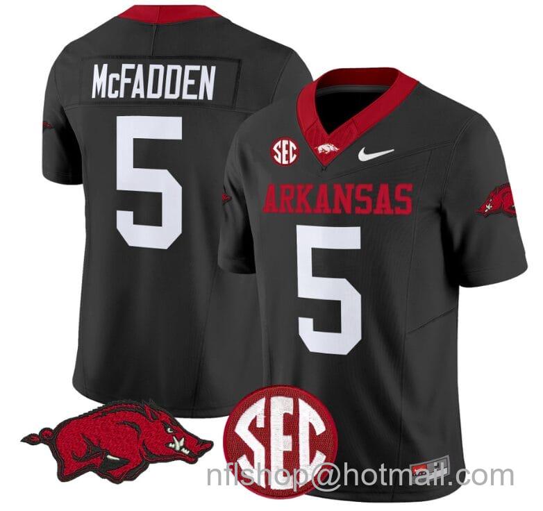 Men's Nike Darren McFadden Jersey #5 Arkansas Razorbacks Vapor Limited College Football Stitched Black