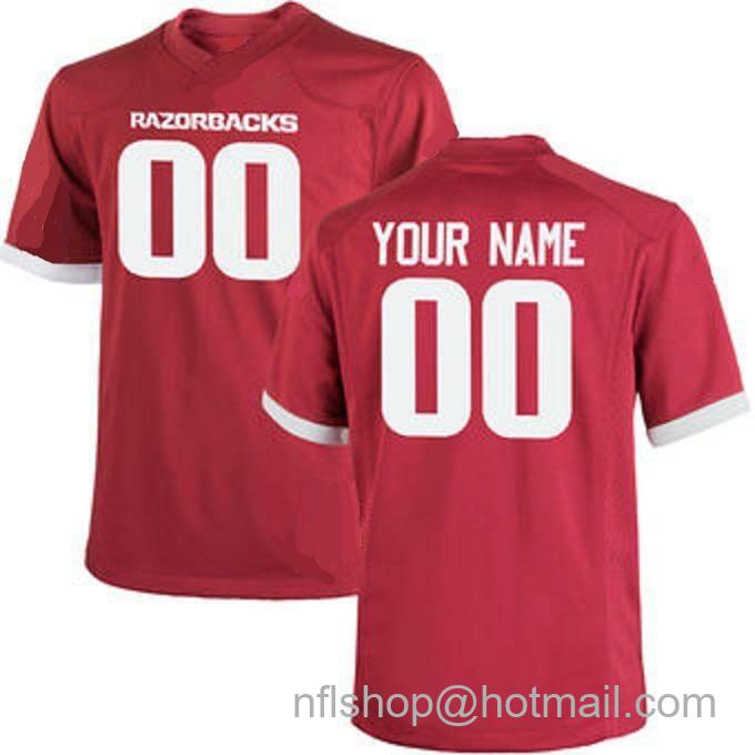 Men's Nike Custom Arkansas Razorbacks Football Jersey Name Number Red