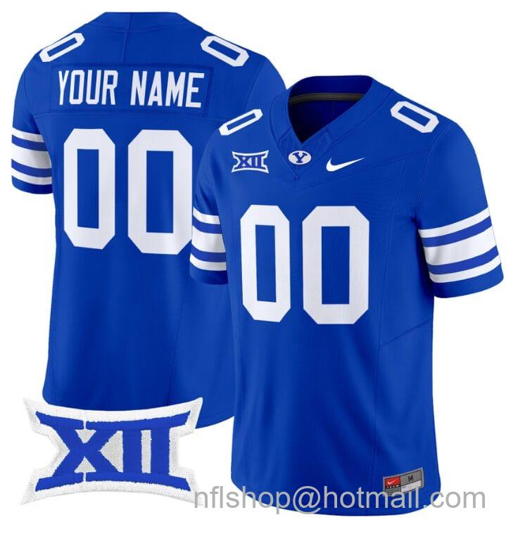 Men's Nike Custom BYU Cougars Jersey Name and Number Vapor Limited College Football Stitched Royal