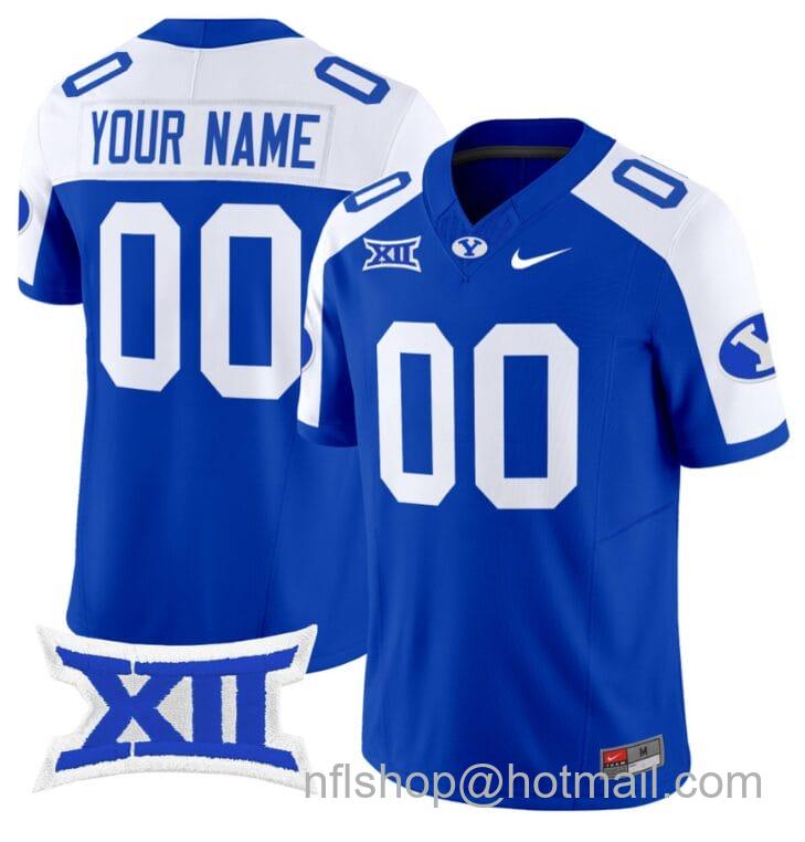 Men's Nike Custom BYU Cougars Jersey Name and Number Vapor Limited College Football Stitched Royal Alternate