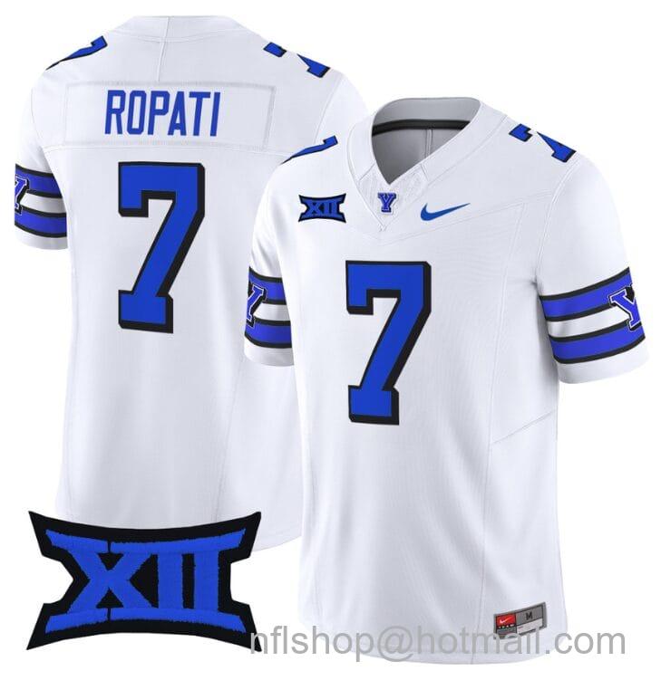 Men's Nike Hinckley Ropati Jersey #7 BYU Cougars Vapor Limited College Football Stitched 1996 Throwback