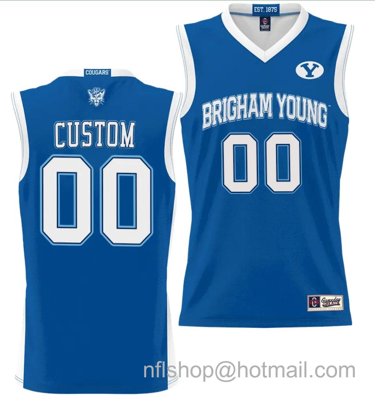 Men's Gameday Great  Custom BYU Cougars Jersey Name and Number NIL College Basketball Jersey Lightweight Royal