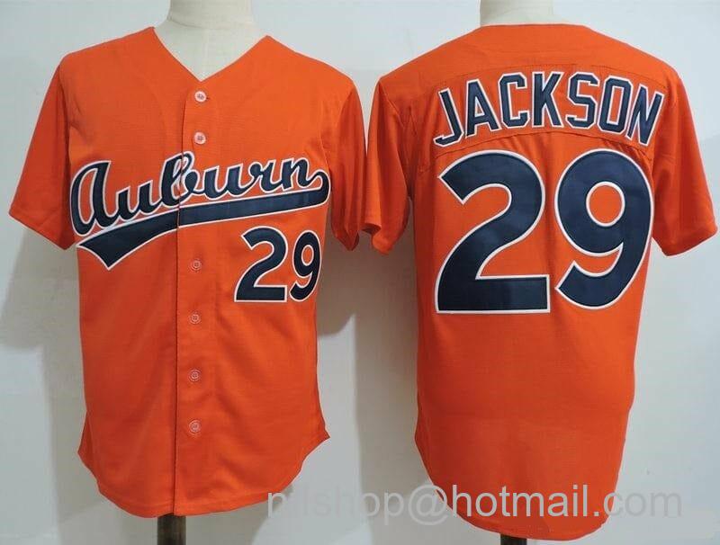 Men's Under Armour Auburn Tigers Bo Jackson #29 College Baseball Jersey - Orange