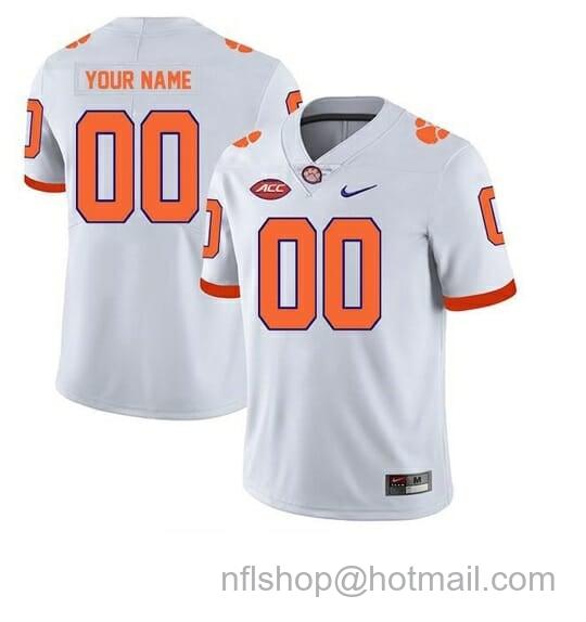 Men's Nike Clemson Tigers Customize Jersey Legend Stitched Football White