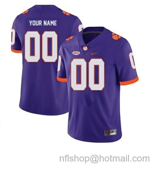 Men's Nike Clemson Tigers Custom Jersey Legend Stitched College Football Purple