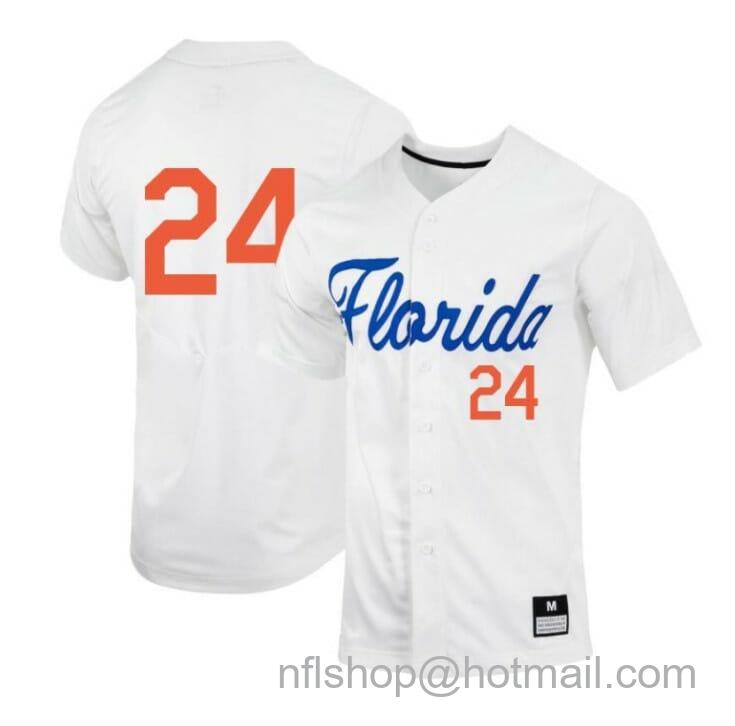 Men's Nike Josh Rivera Jersey Florida Gators Baseball NCAA College White Alumni #24