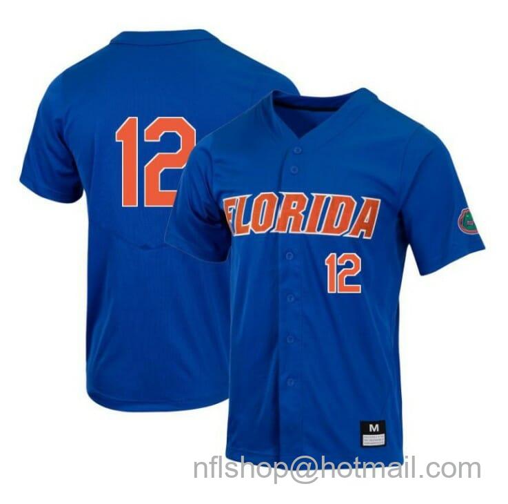 Men's Nike Hunter Barco Jersey Florida Gators Baseball NCAA College Royal Alumni #12