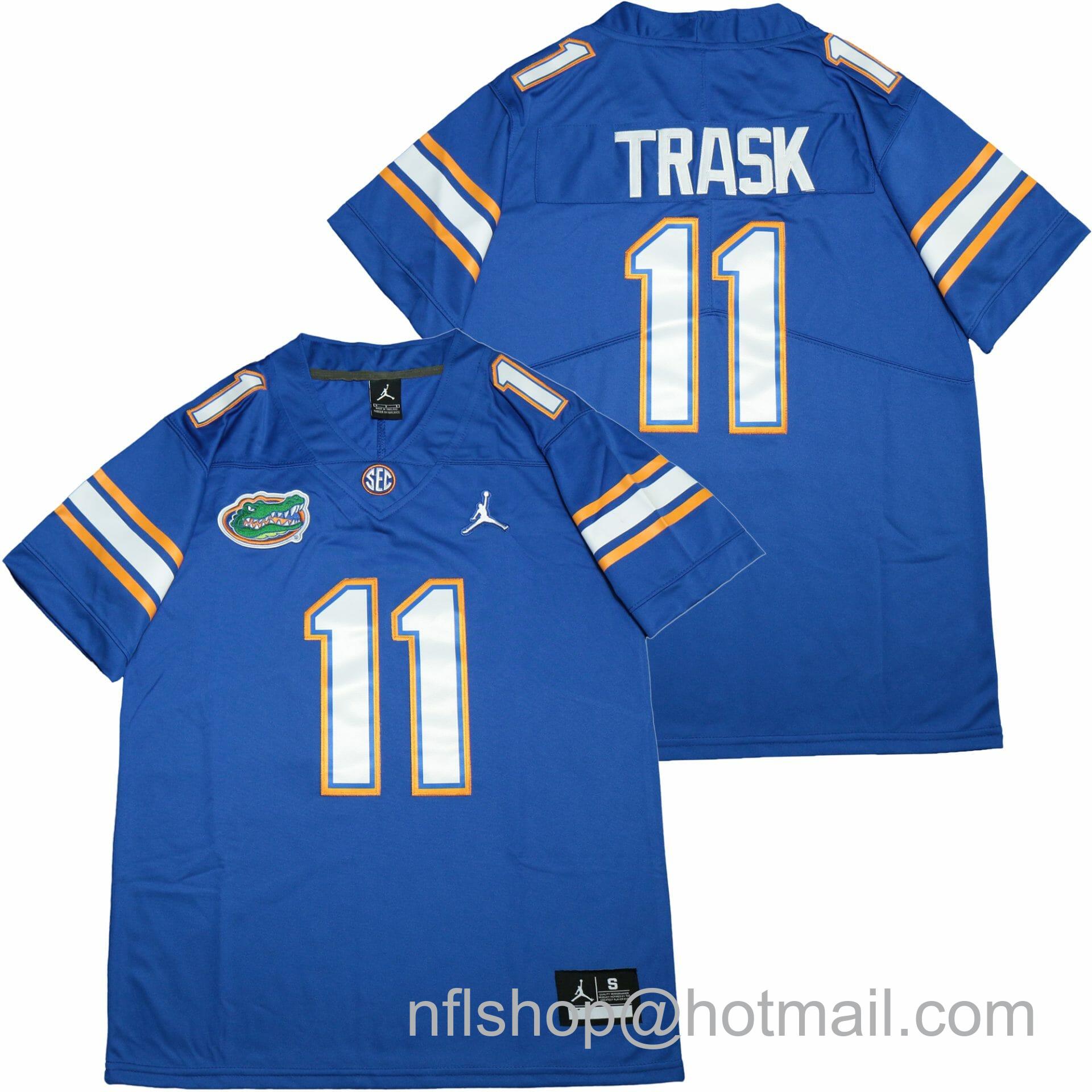 Men's Jordan Brand Florida Gators #11 Kyle Trask College Football Jersey Blue