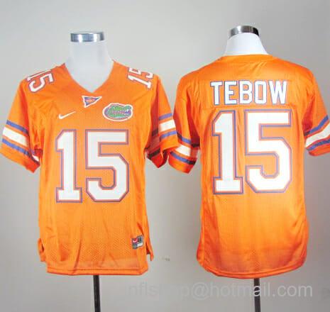 Men's Nike Florida Gators #15 Tim Tebow College Football Jersey Orange