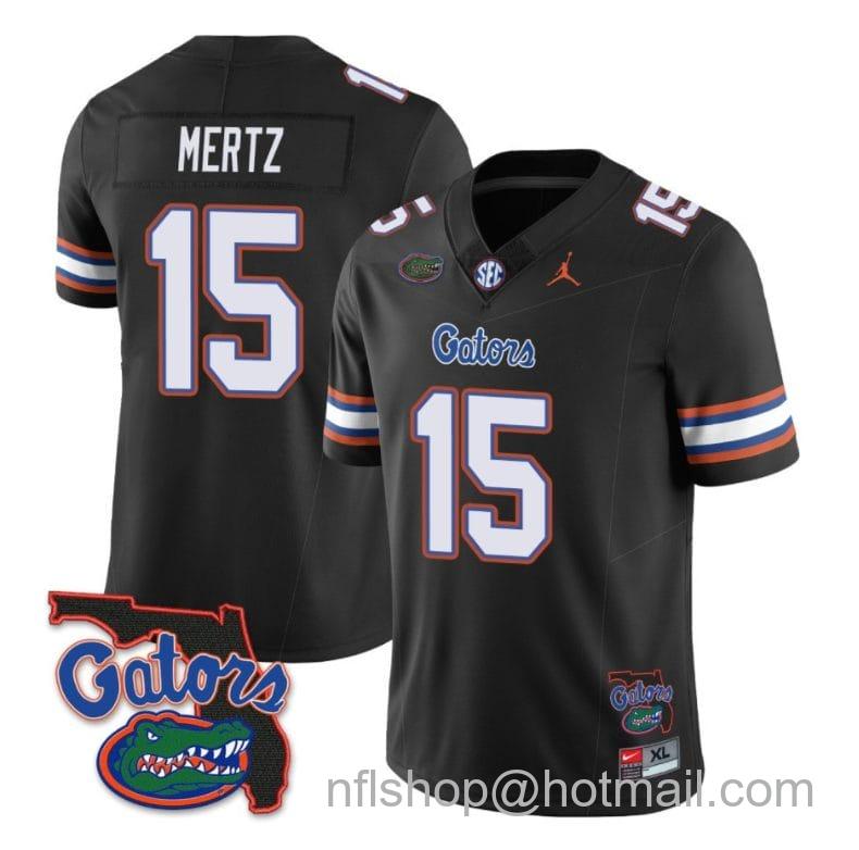 Men's Jordan Brand Graham Mertz Jersey #15 Florida Gators Vapor Limited College Football Black